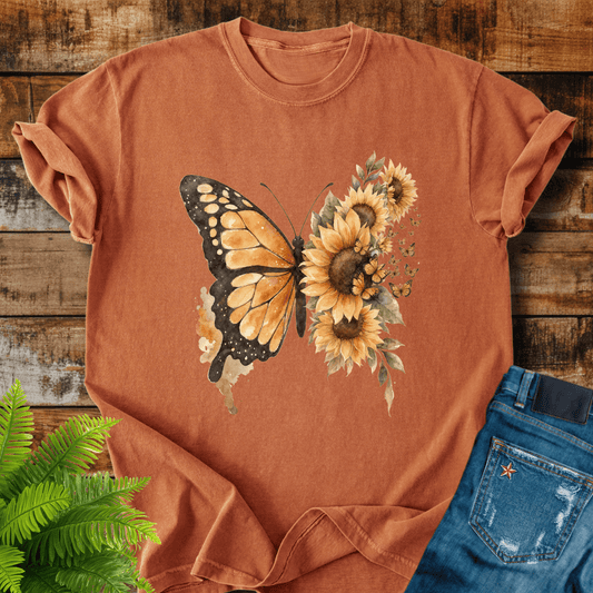 Sunflower Butterfly T-shirt