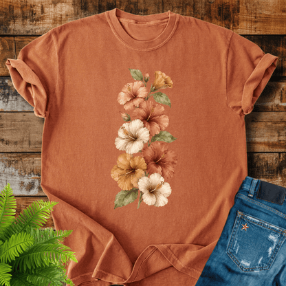 Vintage Hibiscus Flowers T-shirt