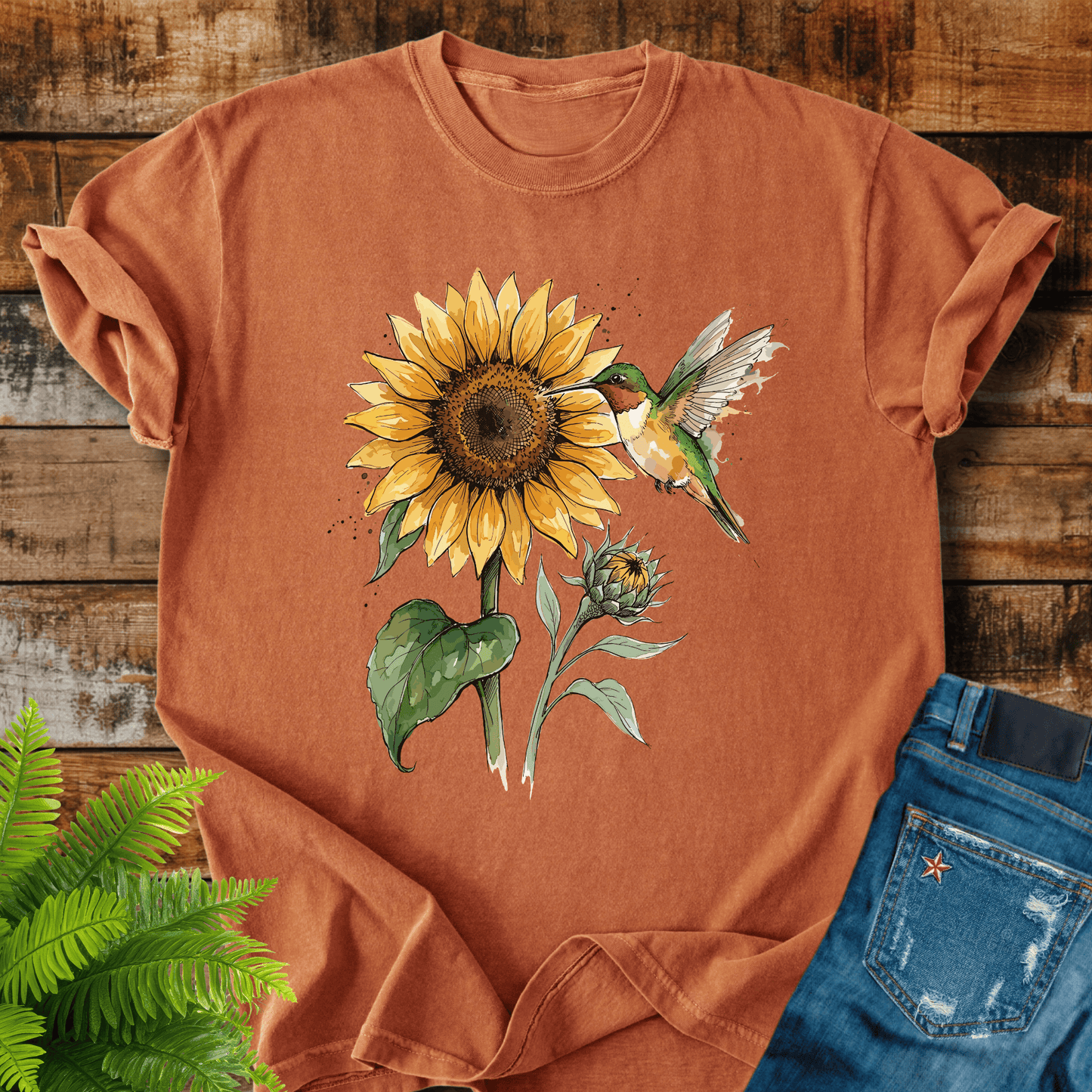 Sunflower Hummingbird T-shirt