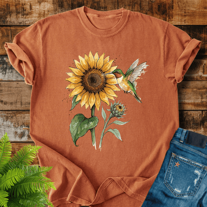 Sunflower Hummingbird T-shirt